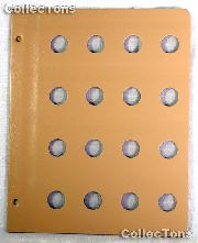 Dansco Blank Album Page for 19mm Coins