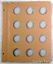 Dansco Blank Album Page for 31mm Coins