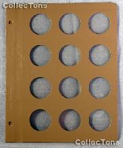 Dansco Blank Album Page for 37mm Coins