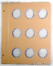 Dansco Blank Album Page for 38mm Coins