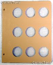 Dansco Blank Album Page for 39mm Coins