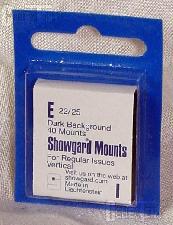Showgard Pre-Cut Black Stamp Mounts Size E22/25