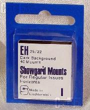 Showgard Pre-Cut Black Stamp Mounts Size EH25/22