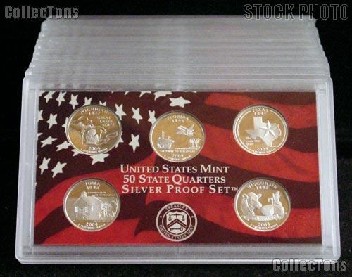 2004-S SILVER State Quarter Proof Set - 5 Coins