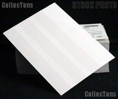 100 Lighthouse Approval Cards 3-Strip White Cardboard EKC6D/3W