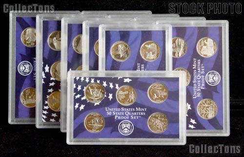 Complete Statehood Quarter Proof Sets from 1999 to 2008