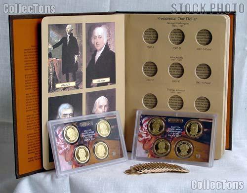 Presidential Dollar Deluxe Album Set 48 Coins BU-Proof Starter Set