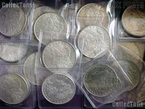 Morgan Silver Dollars 1878-1904 3 Coin Circulated Lot AU+ Condition