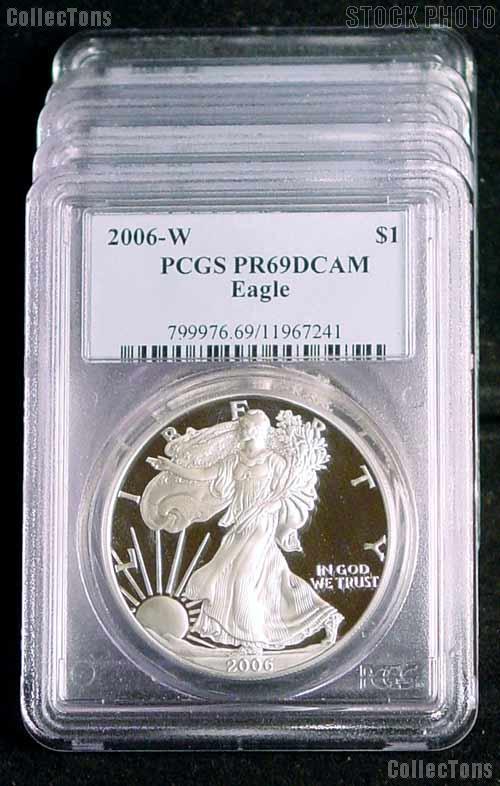 2006-W American Silver Eagle Dollar PROOF in PCGS PR 69 DCAM