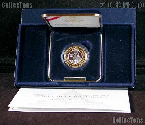 2000W Proof Library of Congress 10 Bimetallic Gold & Platinum