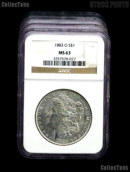 1883-O Morgan Silver Dollar in NGC MS 63