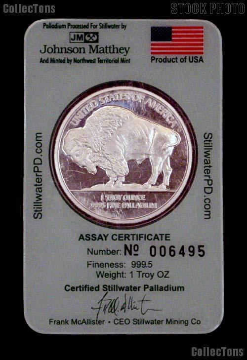 1 Oz. Stillwater Palladium Buffalo Rounds