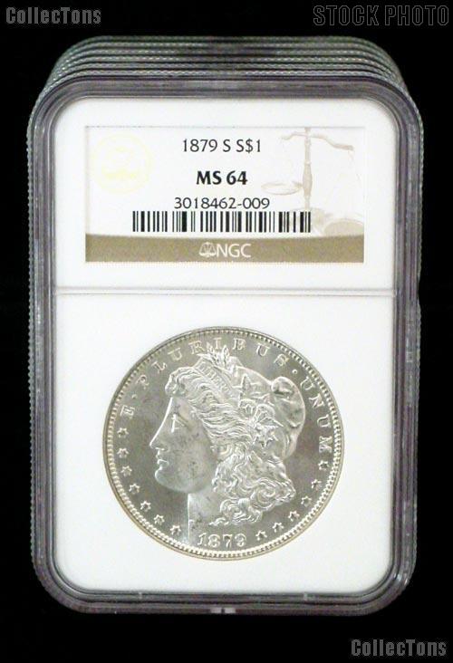1879-S Morgan Silver Dollar in NGC MS 64