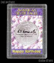 Harris 2x3 Happy Birthday Holder for SILVER EAGLES