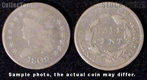 Classic Head Half Cent 1809-1836