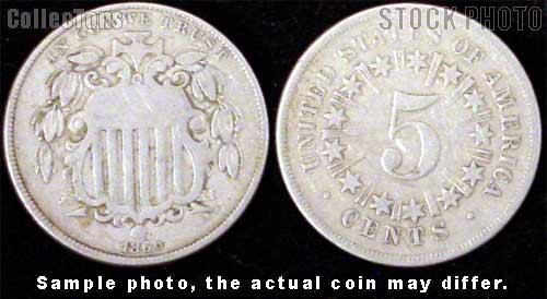 Shield Rays Nickel 1866-1867 Variety 1