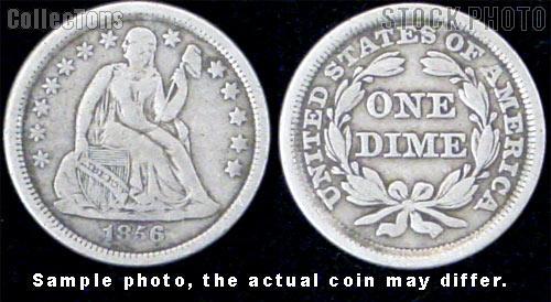 Liberty Seated Stars Dimes 1838-1860 Variety 2 *5 Different Coins