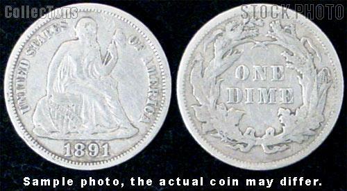 Liberty Seated Legend Dimes  1860-1891 (V4/V5) *5 Different Coins