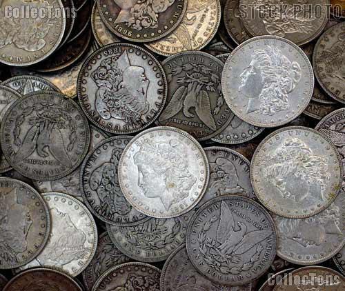 Morgan Silver Dollars 1878-1904 5 Coin Circulated Lot VG+ Condition