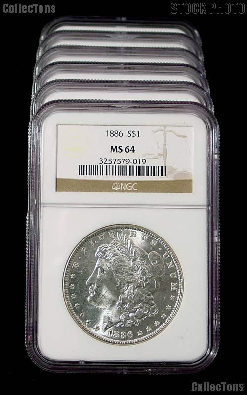 1886 Morgan Silver Dollar - NGC MS 64
