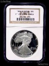 1989-S American Silver Eagle Dollar PROOF in NGC PF 69 ULTRA CAMEO