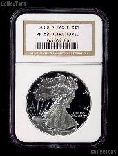2000-P American Silver Eagle Dollar PROOF in NGC PF 69 ULTRA CAMEO