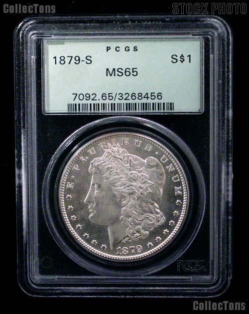 1879-S Morgan Silver Dollar in PCGS MS 65