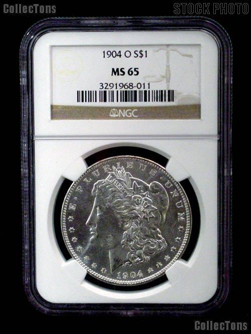 1904-O Morgan Silver Dollar in NGC MS 65