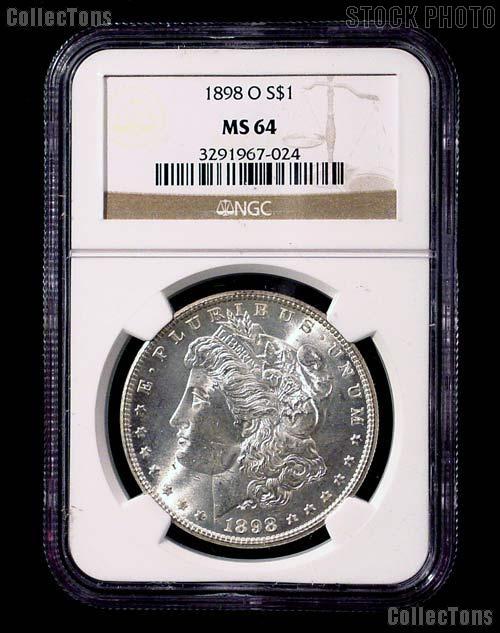 1898-O Morgan Silver Dollar in NGC MS 64