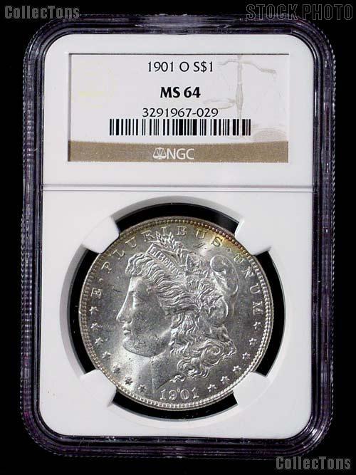 1901-O Morgan Silver Dollar in NGC MS 64