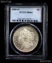 1885-O Morgan Silver Dollar in PCGS MS 64