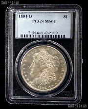 1884-O Morgan Silver Dollar in PCGS MS 64