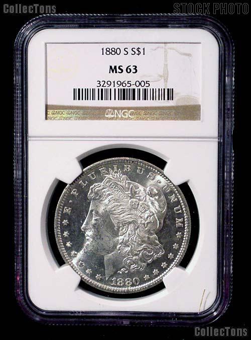 1880-S Morgan Silver Dollar in NGC MS 63