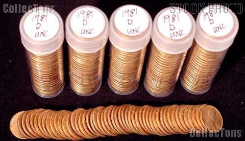 1981-D Lincoln Memorial Cent - BU Red 50-Coin Roll