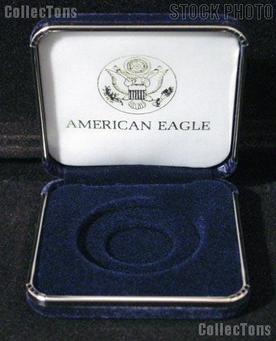 Blue Velvet Box for 1 Silver Eagle No Holder