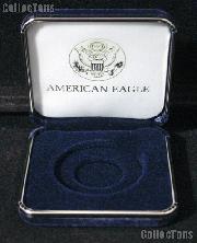 Blue Velvet Box for 1 Silver Eagle No Holder