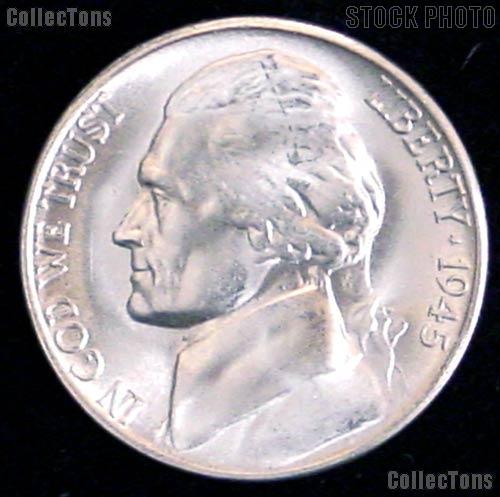 1945-S Jefferson Silver War Nickel - BU from Original Roll