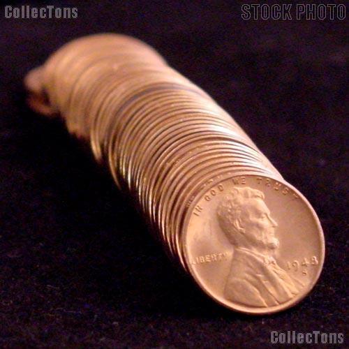 1948-S Lincoln Wheat Cents - Red BU from Original Roll