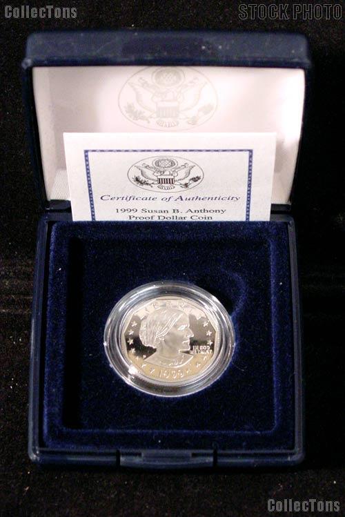 1999-P Proof Susan B. Anthony SBA Dollar in Box