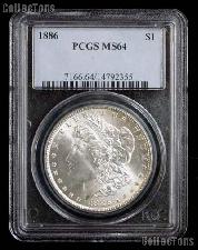 1886 Morgan Silver Dollar in PCGS MS 64