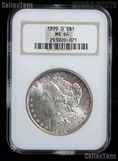 1899-O Morgan Silver Dollar in NGC MS 64