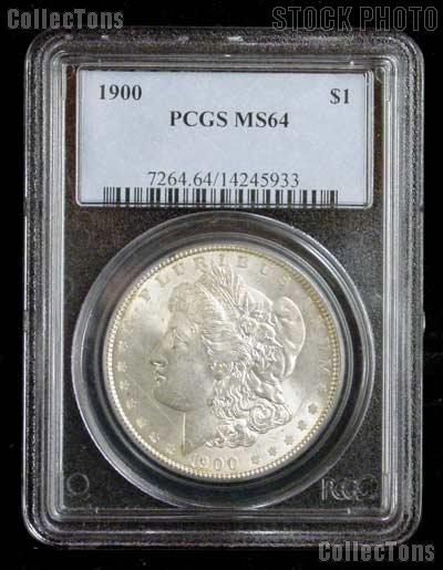 1900 Morgan Silver Dollar in PCGS MS 64