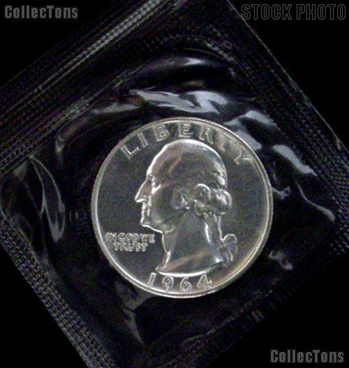 1964 Proof Washington Silver Quarters in Mint Cello