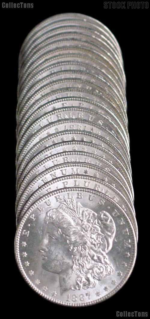 1887 BU Morgan Silver Dollars from Original Roll