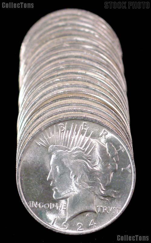 1924 BU Peace Silver Dollars from Original Roll