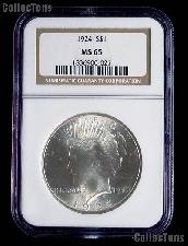 1924 Peace Silver Dollar in NGC MS 65