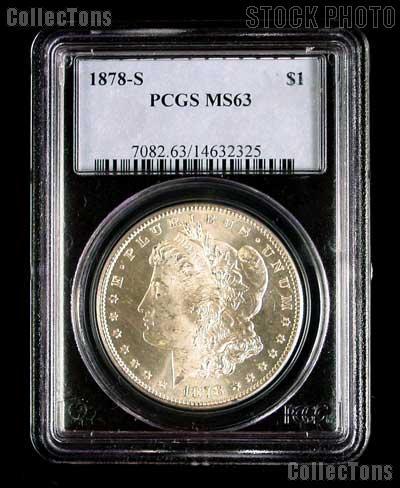 1878-S Morgan Silver Dollar in PCGS MS 63