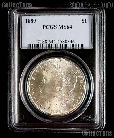 1889 Morgan Silver Dollar in PCGS MS 64