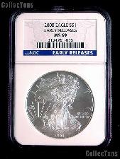 2008 American Silver Eagle Dollar EARLY RELEASES in NGC MS 69