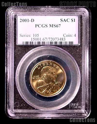 2001-D Sacagawea Golden Dollar in PCGS MS 67
